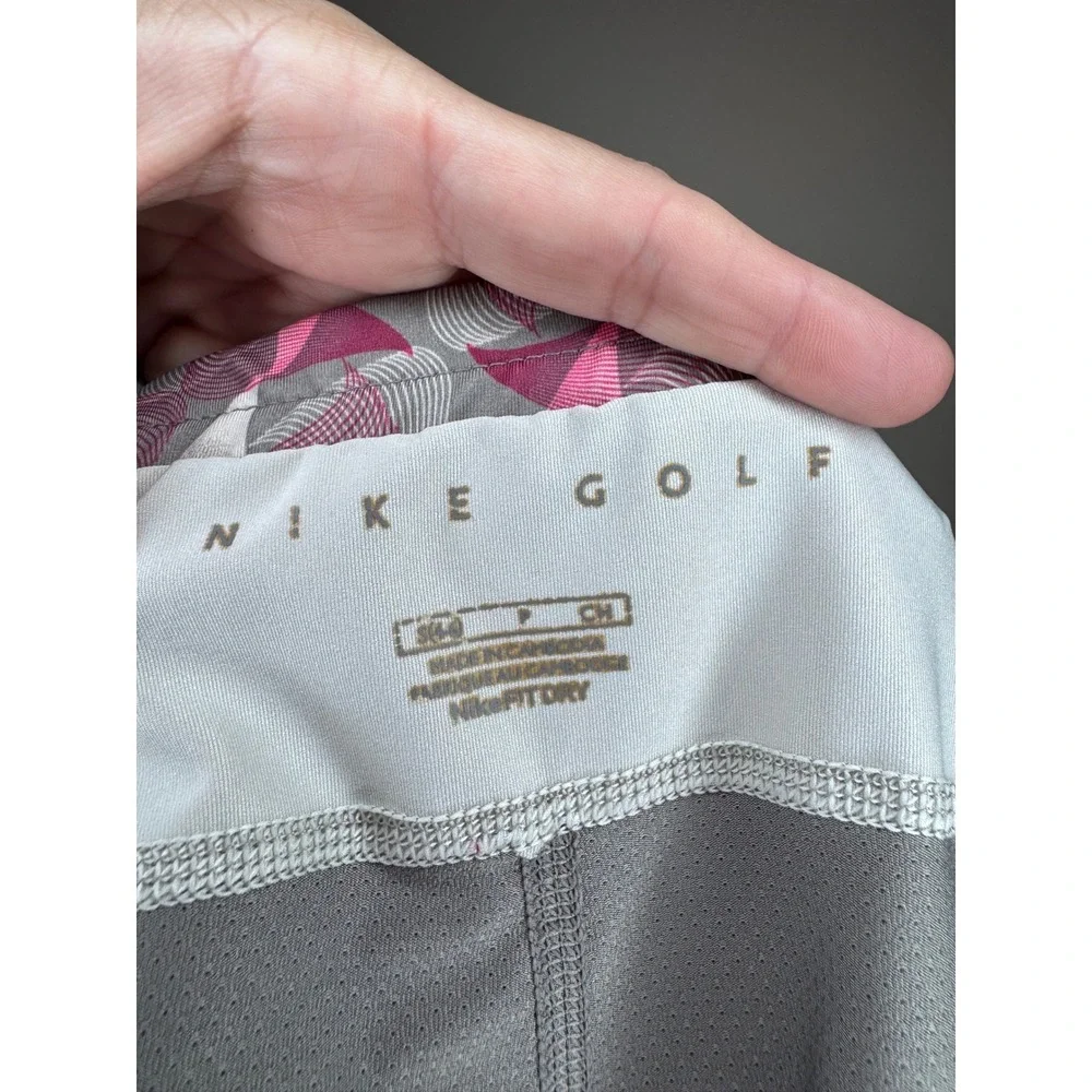 Nike Golf FitDry Skort Womens Small Pink Grey Geometric Print‎ Athletic Skirt